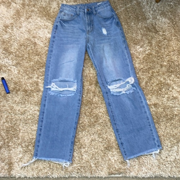 SHIEN HIGH RISE STRAIGHT LEG WIDE JEAN - Picture 1 of 4